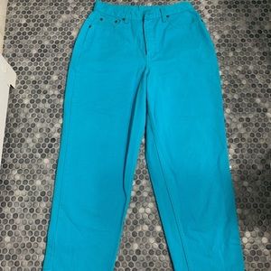 Turquoise pants